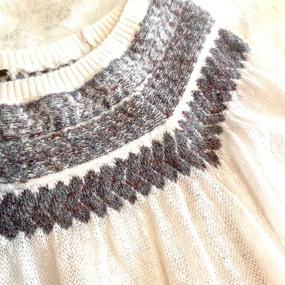 Free People Boho Sheer Butterfly Sleeve Sweater - Picture 5 of 7